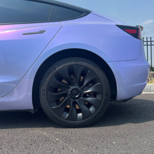 macardi Überturbine Radkappen Set für Tesla Model 3 – 4x Schwarz Matt Felgendeckel